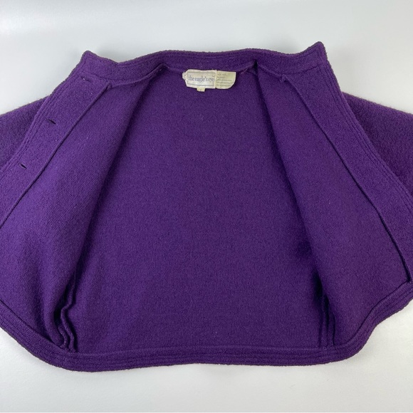 Vintage Eagles Eye Purple Wool Jacket Button Up Boiled Wool Womens Size 8 - Picture 11 of 12